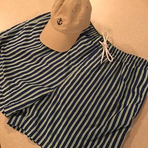 Men's Striped Classic Swim Trunks